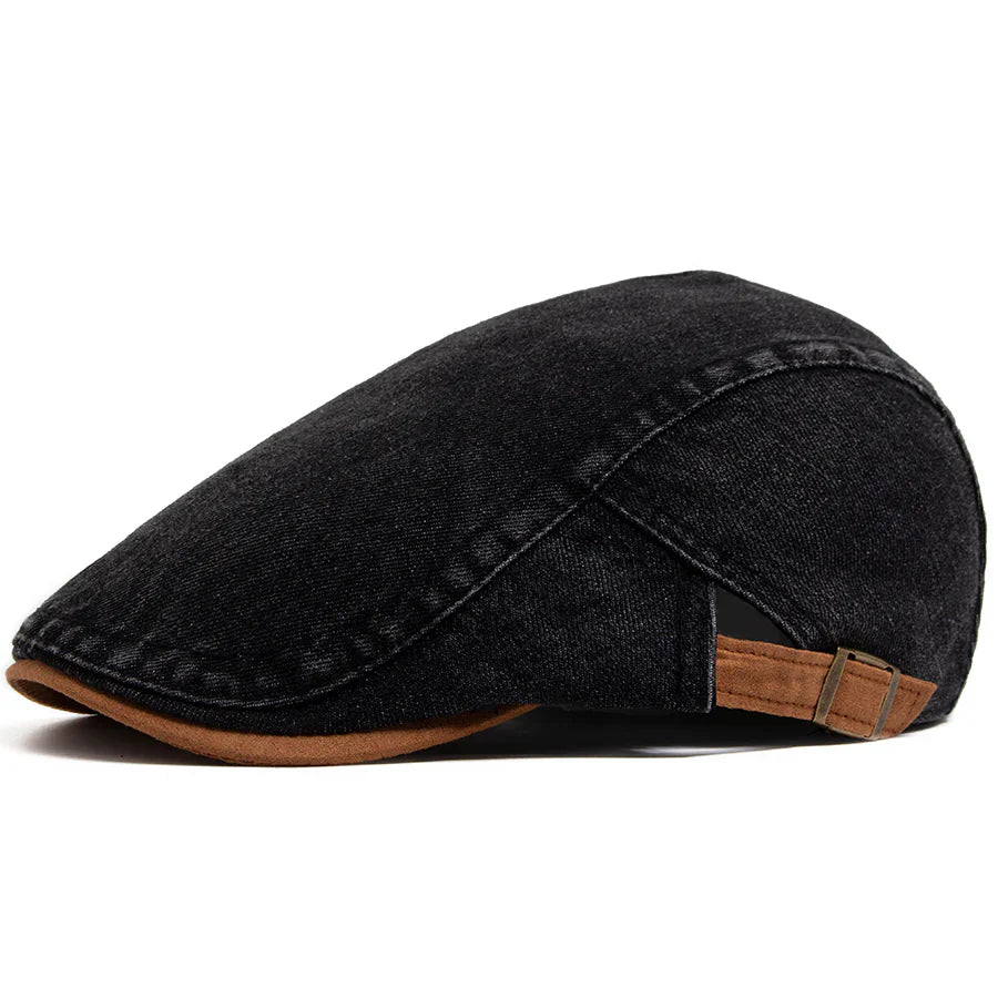 Theo™| Denim Flat Cap