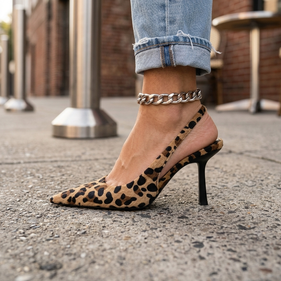 Margaret | D'Orsay Leopard Heels