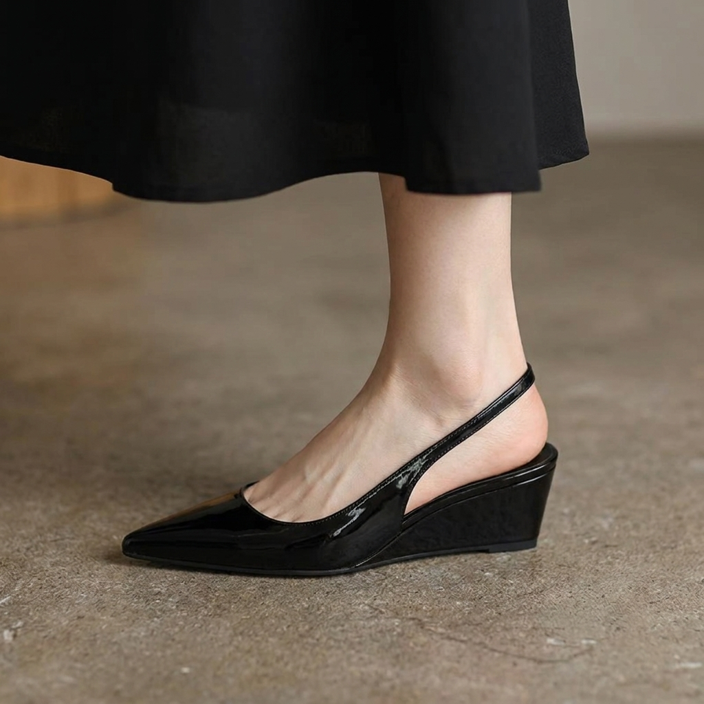 Elena | Elegant Slingback Wedge Heels