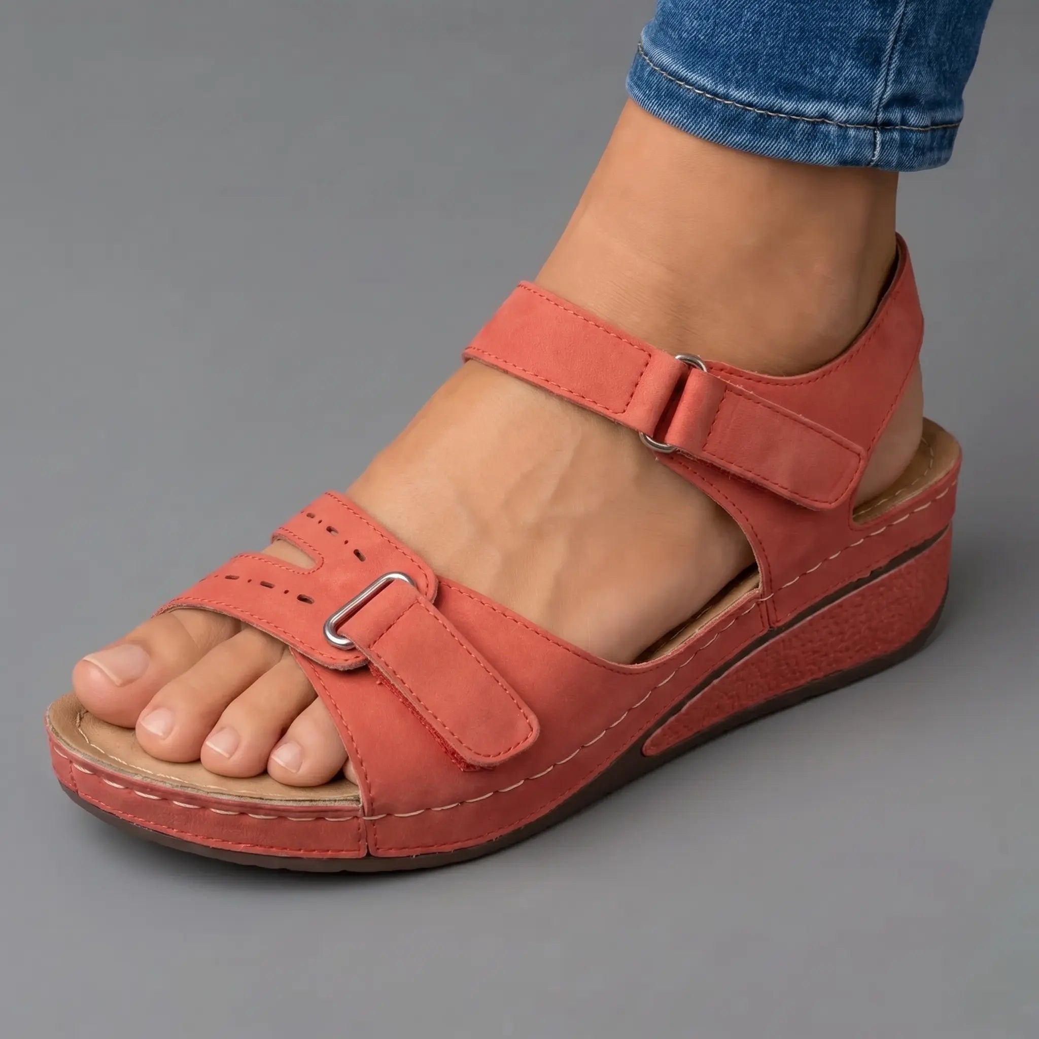 Coralie | Cushioned Comfort Wedge Sandals