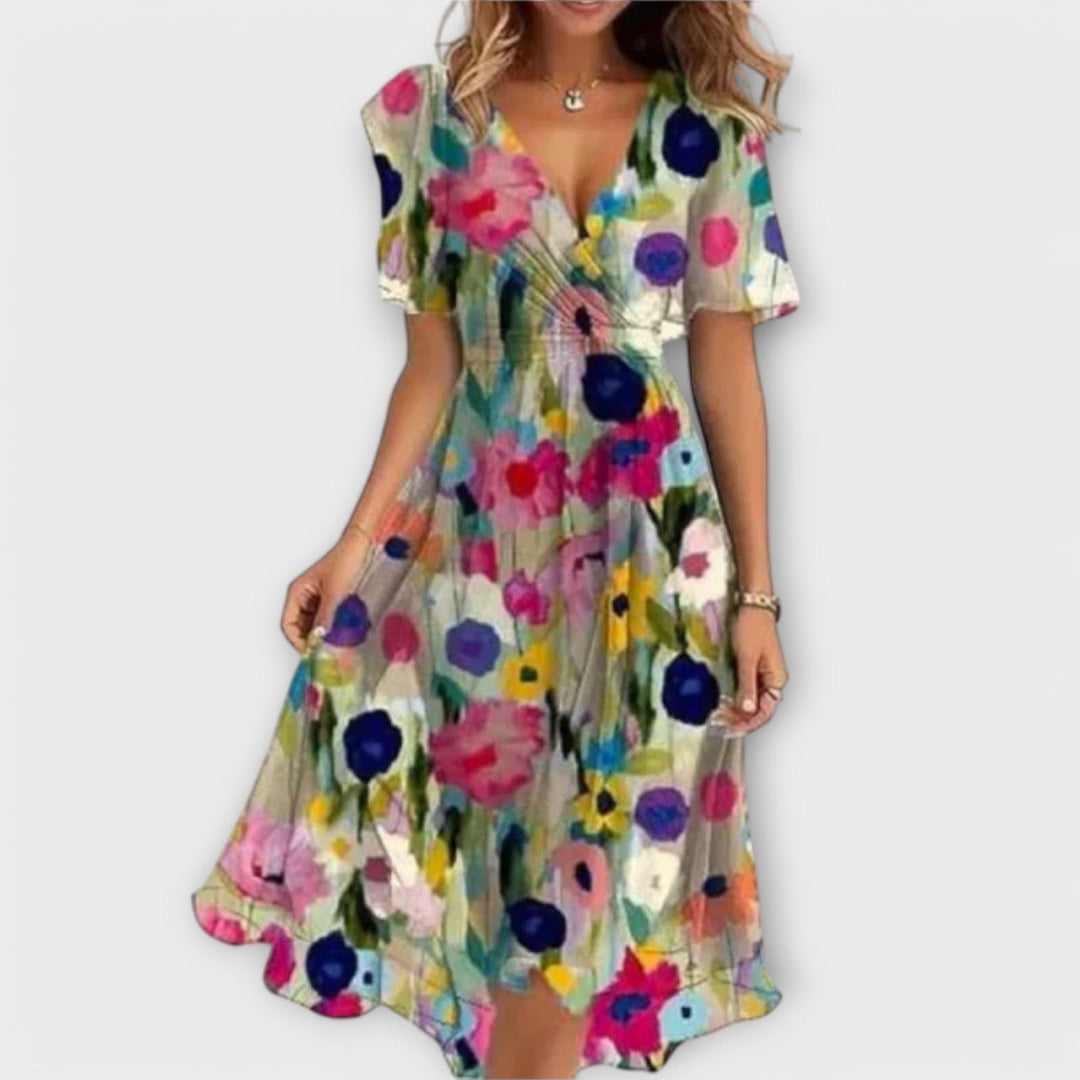 Jytte | Women's Dress with V-Neck