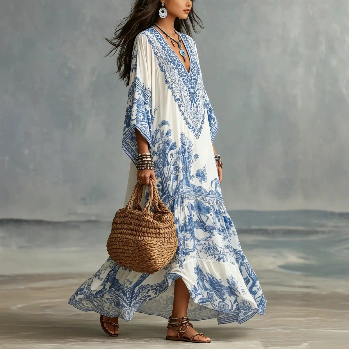 Alba Bohemian Maxi Ethnic Dress