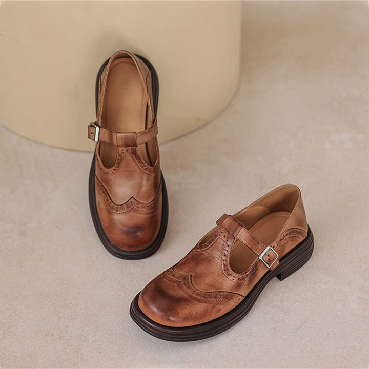 Elisa | Classic Leather Mary Janes for Women