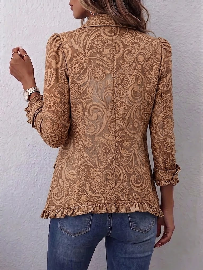Concepción | Vintage Floral Ruffled Jacket
