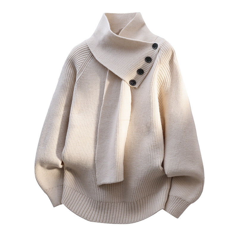 Maria | Cozy Scarf-Neck Sweater