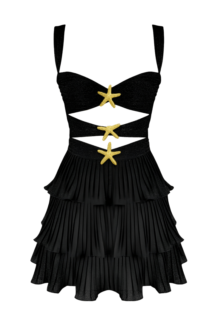 Faridah | Shiny Star Cutout Mini Dress