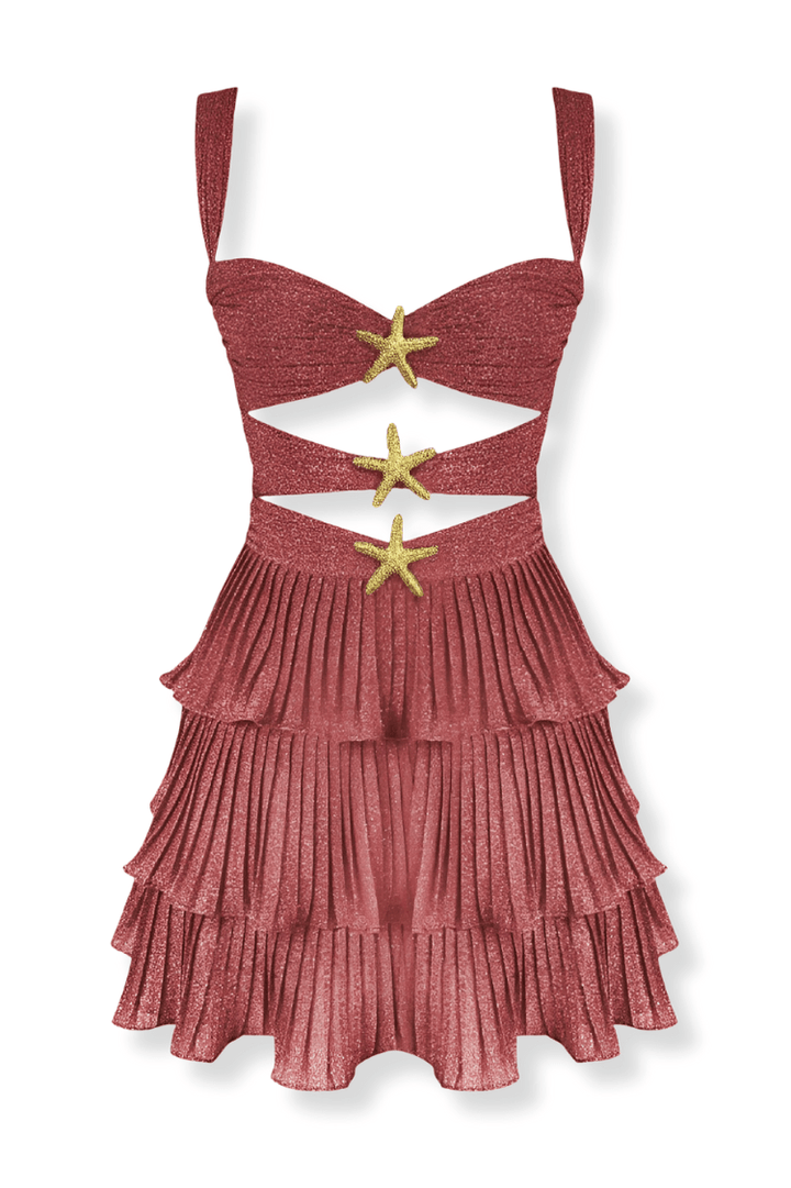 Faridah | Shiny Star Cutout Mini Dress