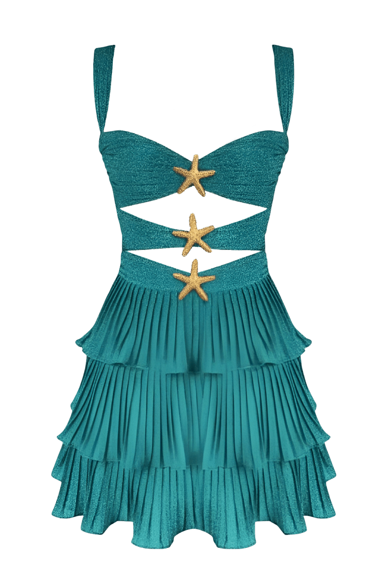 Faridah | Shiny Star Cutout Mini Dress