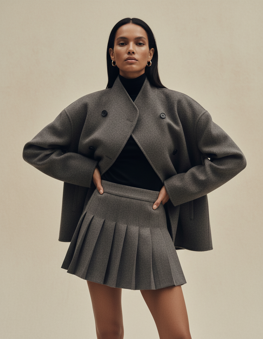 Women's Asymmetrical Button Longline Coat